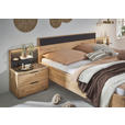 BETT 180/200 cm  in Schwarz, Wildeiche  - Wildeiche/Schwarz, Design, Holz/Textil (180/200cm) - Valnatura