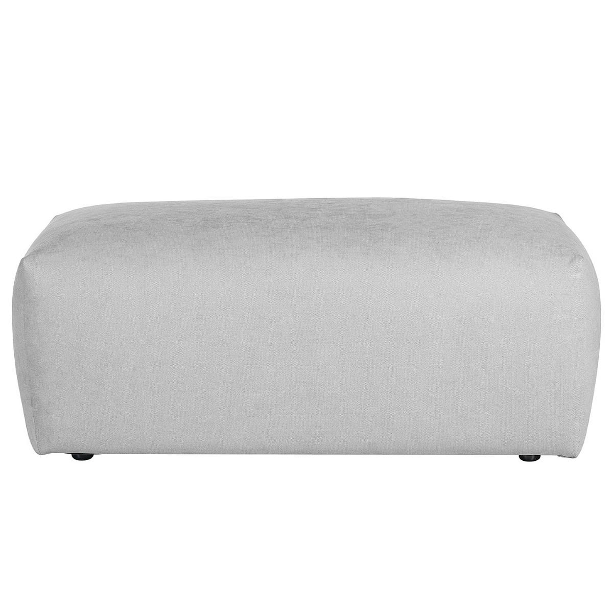 HOCKER in Textil Grau  - Schwarz/Grau, Modern, Kunststoff/Textil (102/41/52cm) - Trendmanufaktur