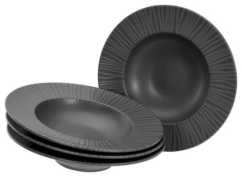 PASTATELLERSET Steinzeug 4-teilig  - Anthrazit, Trend, Keramik (27cm) - Creatable