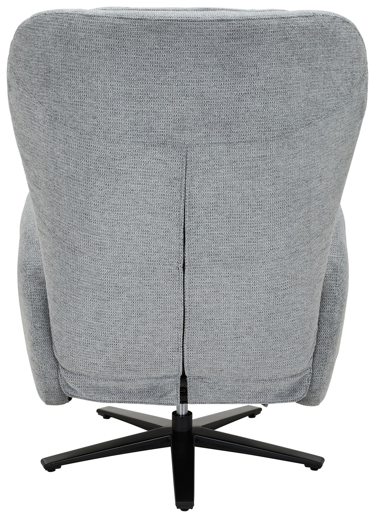 RELAXSESSEL Webstoff Relaxfunktion, Fußteilverstellung, Nackenkissen    - Schwarz/Grau, Design, Textil/Metall (77/109/89cm) - Stylife