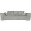 BIGSOFA Flachgewebe Naturfarben  - Chromfarben/Naturfarben, KONVENTIONELL, Textil/Metall (256/68/122cm) - Carryhome
