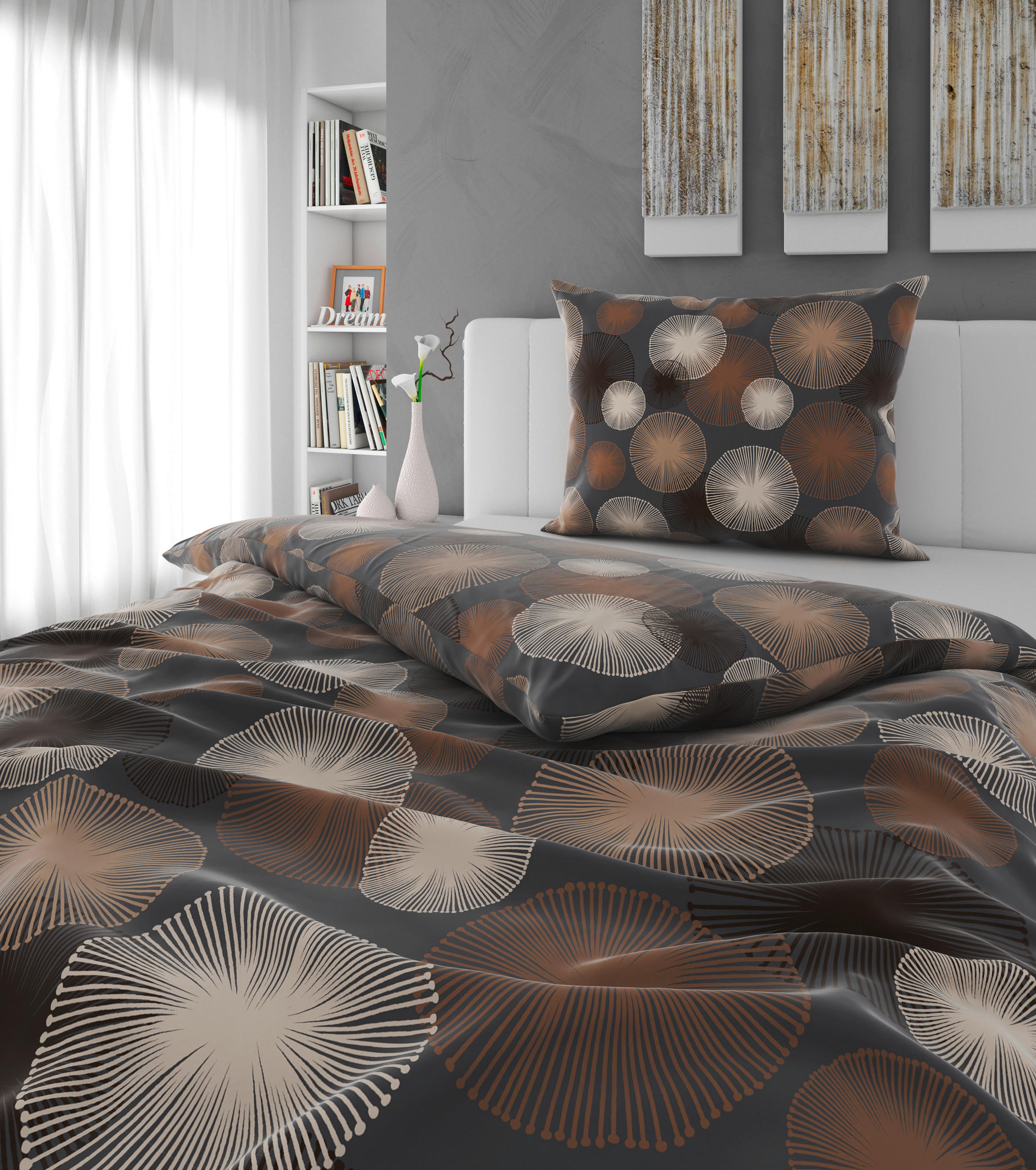 BETTWÄSCHE Satin 140/200 cm  - Grau, Textil (140/200cm) - Esposa