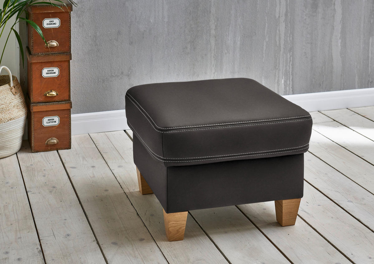 ECKSOFA  in Echtleder Graubraun  274/235 cm  - Eichefarben/Graubraun, KONVENTIONELL, Leder/Holzwerkstoff (274/235cm) - Beldomo Premium