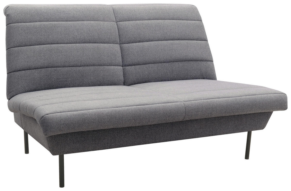 2-SITZER-SOFA Blau, Grau  - Blau/Schwarz, Design, Textil/Metall (145/92/103cm) - LOOKS by W.Joop