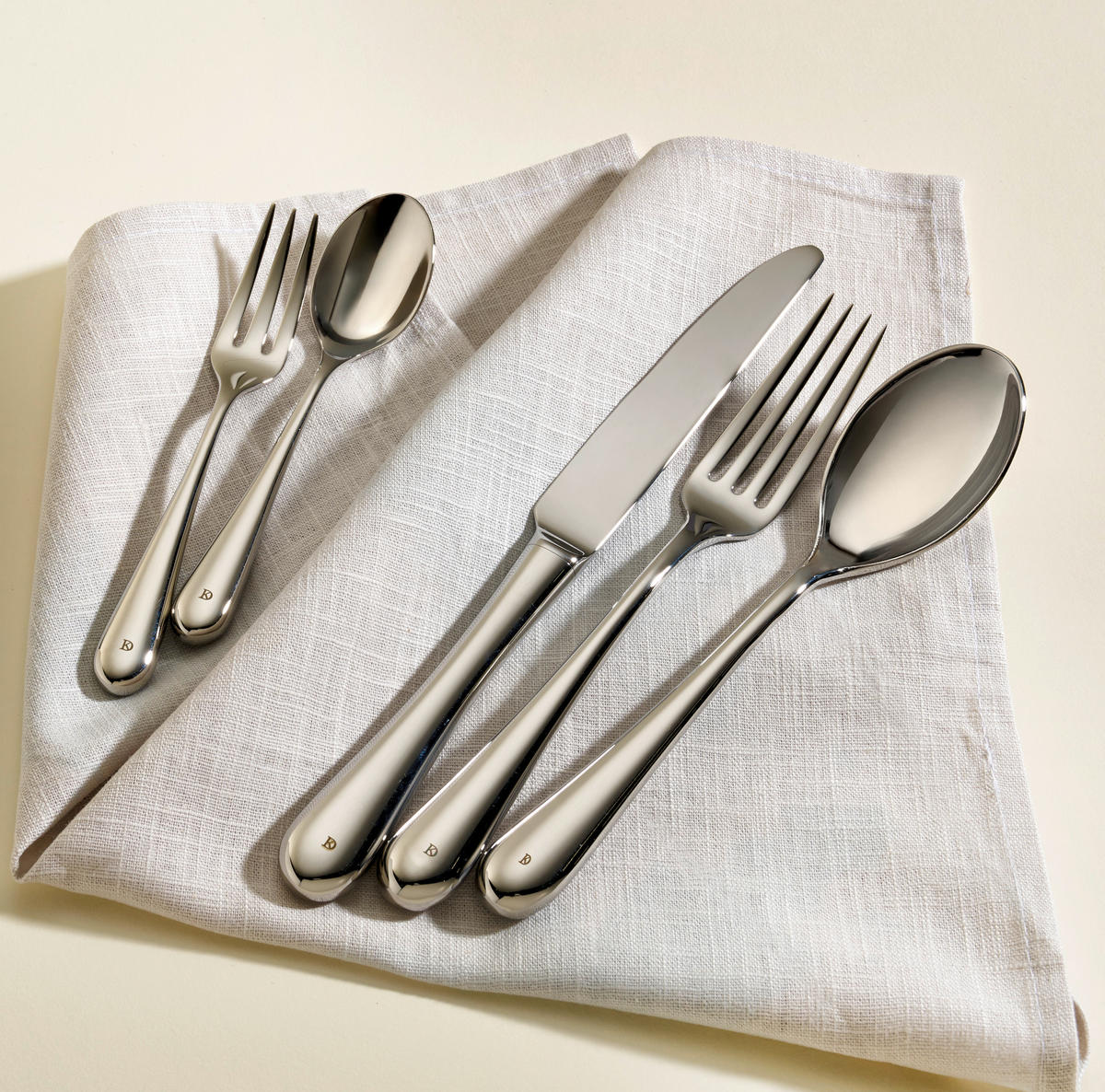 SADA PŘÍBORŮ, nerezová ocel, 30dílné - barvy nerez oceli, Design, kov - Dieter Knoll