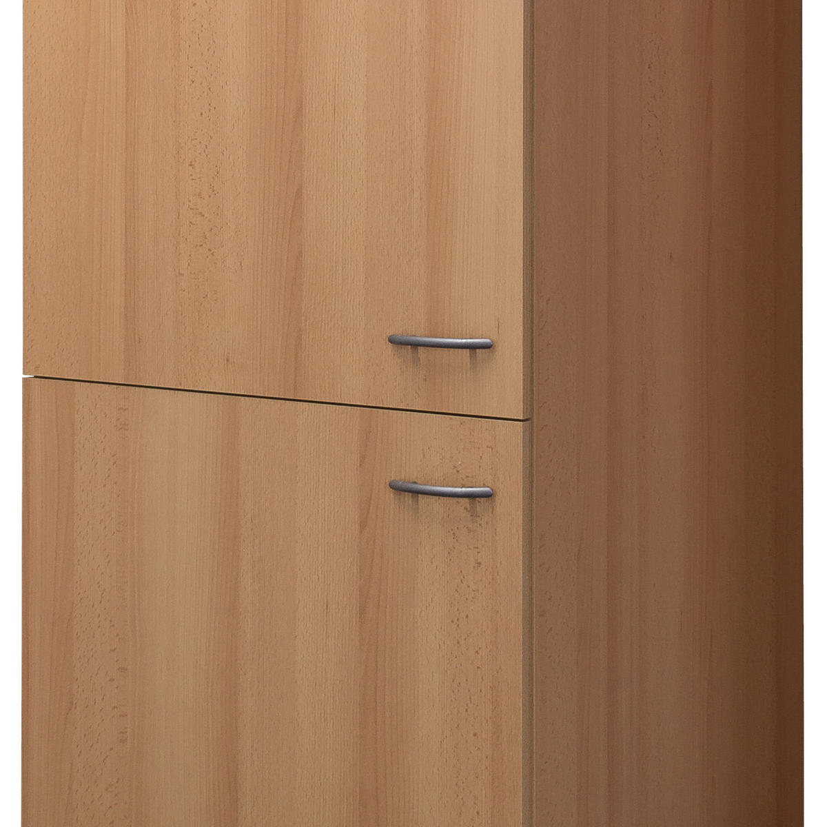 GERÄTEUMBAUSCHRANK 60/200/57 cm  in Buchefarben  - Edelstahlfarben/Buchefarben, MODERN, Holzwerkstoff/Kunststoff (60/200/57cm) - FlexWell