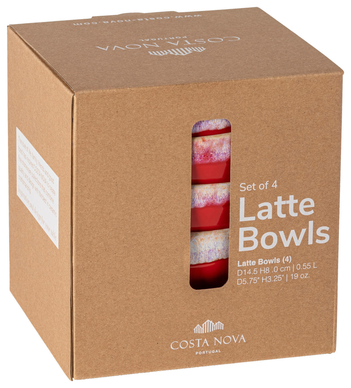SCHÜSSELSET GRESPRESSO 4-teilig  - Rot, Basics, Keramik (15/8cm) - Costa Nova