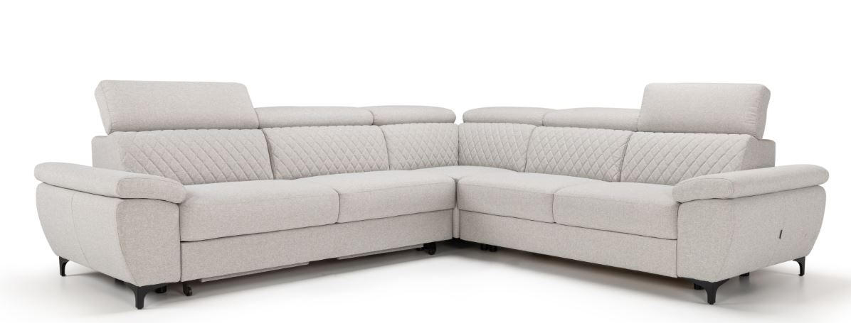 COLTAR EXTENSIBIL lemn, material pe bază de lemn gri deschis  - gri deschis/negru, Basics, lemn/metal (290/80/265cm) - Welnova