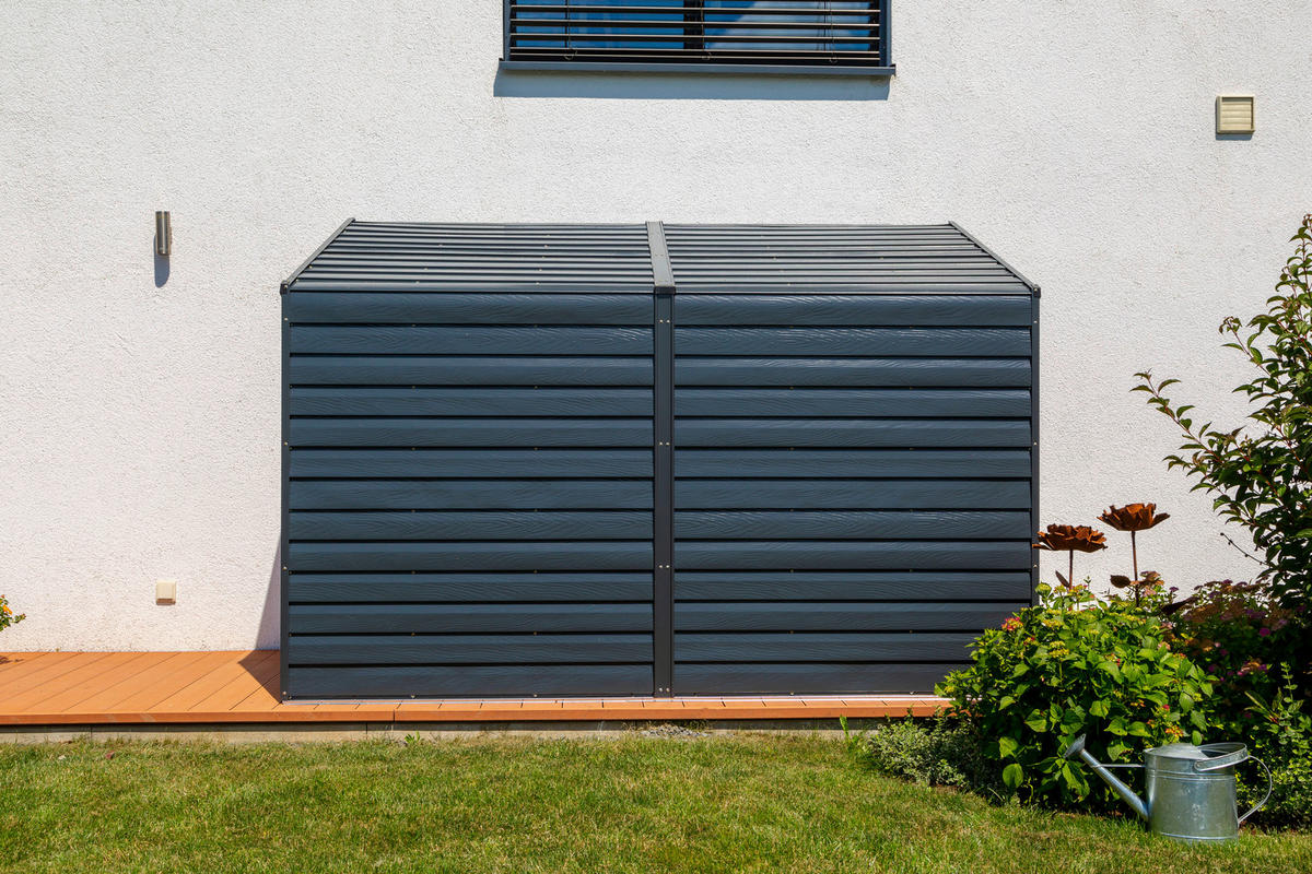 GERÄTEHAUS 295/208/124 cm  - Grau, Basics (295/208/124cm) - Ambia Garden