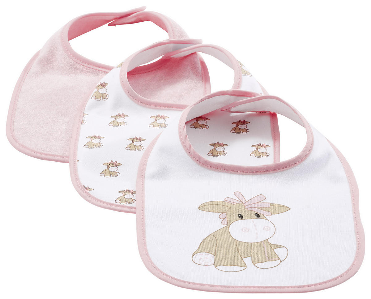 BRYNDÁČEK - bílá/růžová, Basics, textil (21/32cm) - My Baby Lou