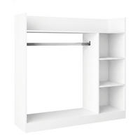 ODPRTA OMARA ZA OBLAČILA - bela, Moderno, kovina/leseni material (118/115/35cm) - Livetastic