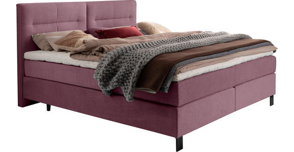 BOXSPRINGBETT 200/220 cm  in Rosa  - Schwarz/Rosa, KONVENTIONELL, Textil/Metall (200/220cm) - Esposa