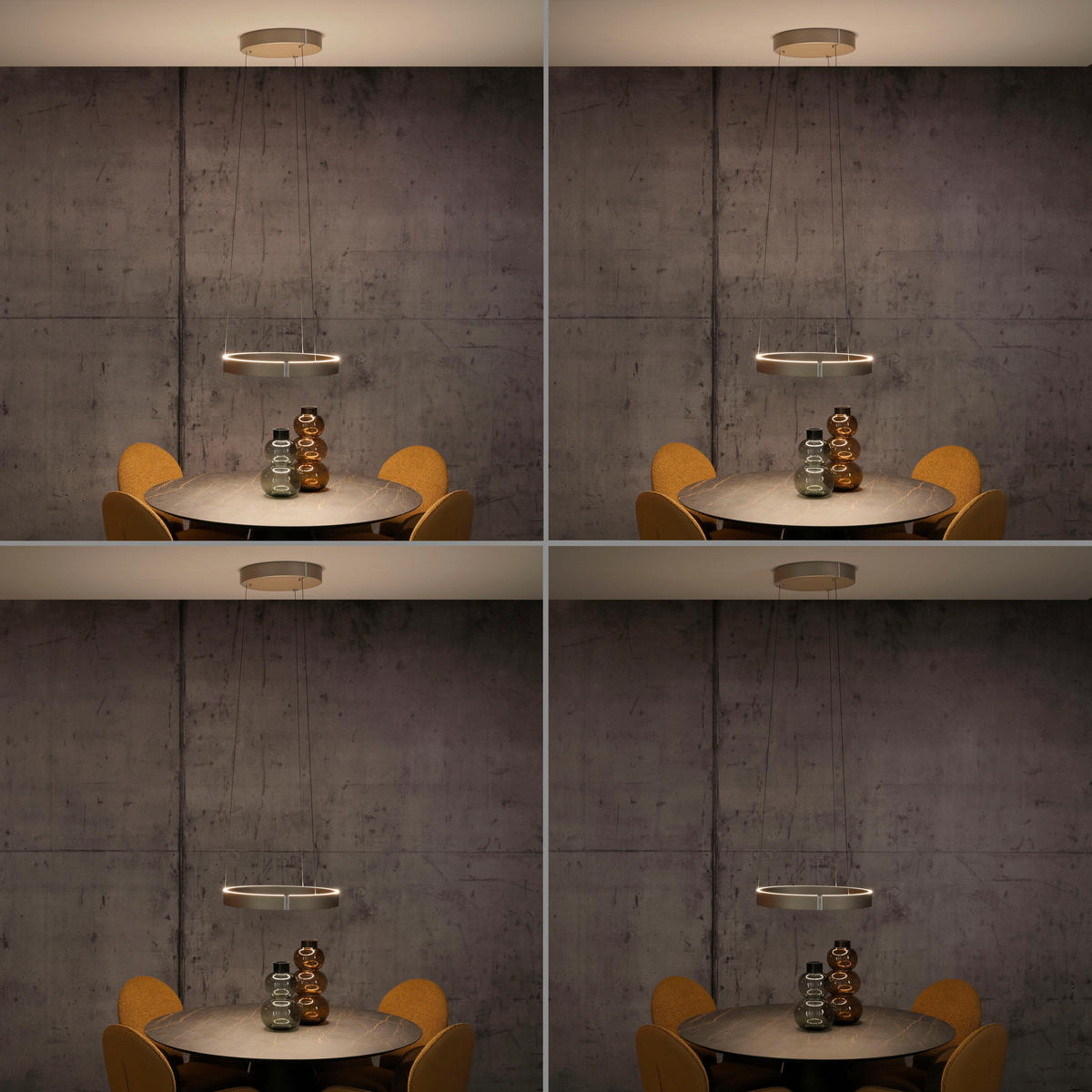LED-PENDELLEUCHTE PURE E-Clipse 50/50/350 cm   - Bronzefarben, MODERN, Kunststoff/Metall (50/50/350cm) - Neuhaus PURE