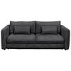 SCHLAFSOFA in Mikrovelours Schwarz  - Schwarz, KONVENTIONELL, Kunststoff/Textil (237/94/117cm) - MID.YOU