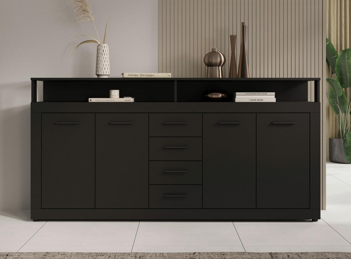 SIDEBOARD  in 190/96/32 cm  - Anthrazit, Design, Holzwerkstoff/Kunststoff (190/96/32cm) - MID.YOU