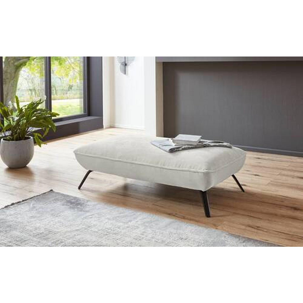Thumbnail - Moderano Hocker, Creme, Textil, rechteckig, 142x43x80 cm, Fußauswahl, Stoffauswahl, Wohnzimmer, Hocker, Sitzhocker
