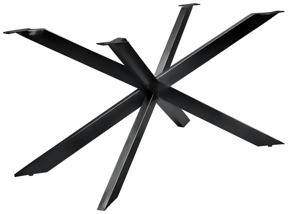 TISCHGESTELL in Metall   - Schwarz, Design, Metall (137.8/73/76cm) - Valdera