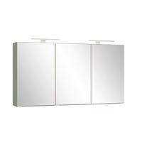 SPIEGELSCHRANK 120/64/20 cm  - Schilfgrün/Wildeiche, Trend, Glas/Holzwerkstoff (120/64/20cm) - Held