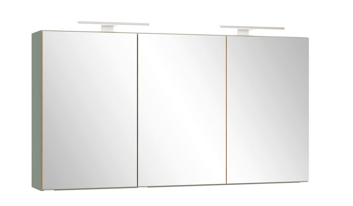 BADEZIMMER  in 120 cm  - Schilfgrün/Wildeiche, Trend, Glas/Holzwerkstoff (120cm) - Held
