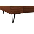 BIGSOFA  in Cord Kupferfarben  - Schwarz/Kupferfarben, KONVENTIONELL, Textil/Metall (246/100/116cm) - Carryhome