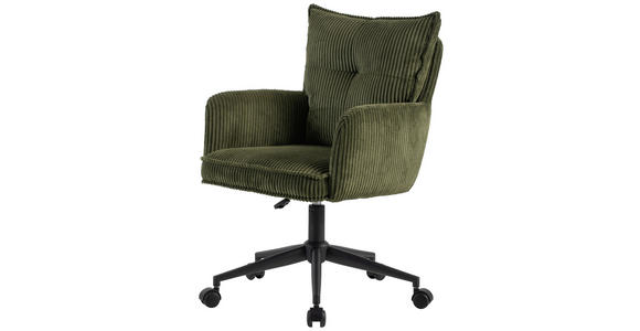 DREHSTUHL  in Webstoff Grün, Schwarz  - Schwarz/Grün, Design, Kunststoff/Textil (58/84,5/92/64cm) - Carryhome