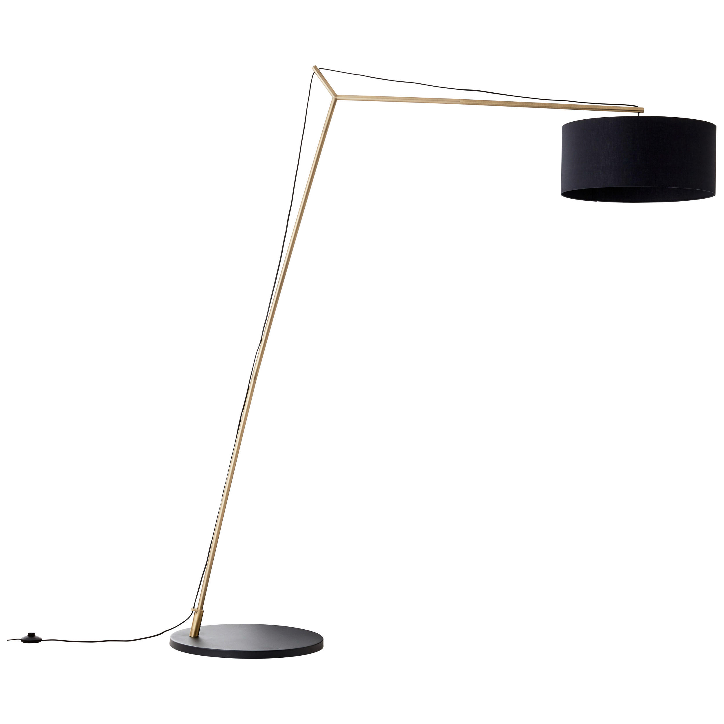 SVJETILJKA PODNA Annice  - boje mjeda/crna, Lifestyle, tekstil/metal (160/193/50cm)