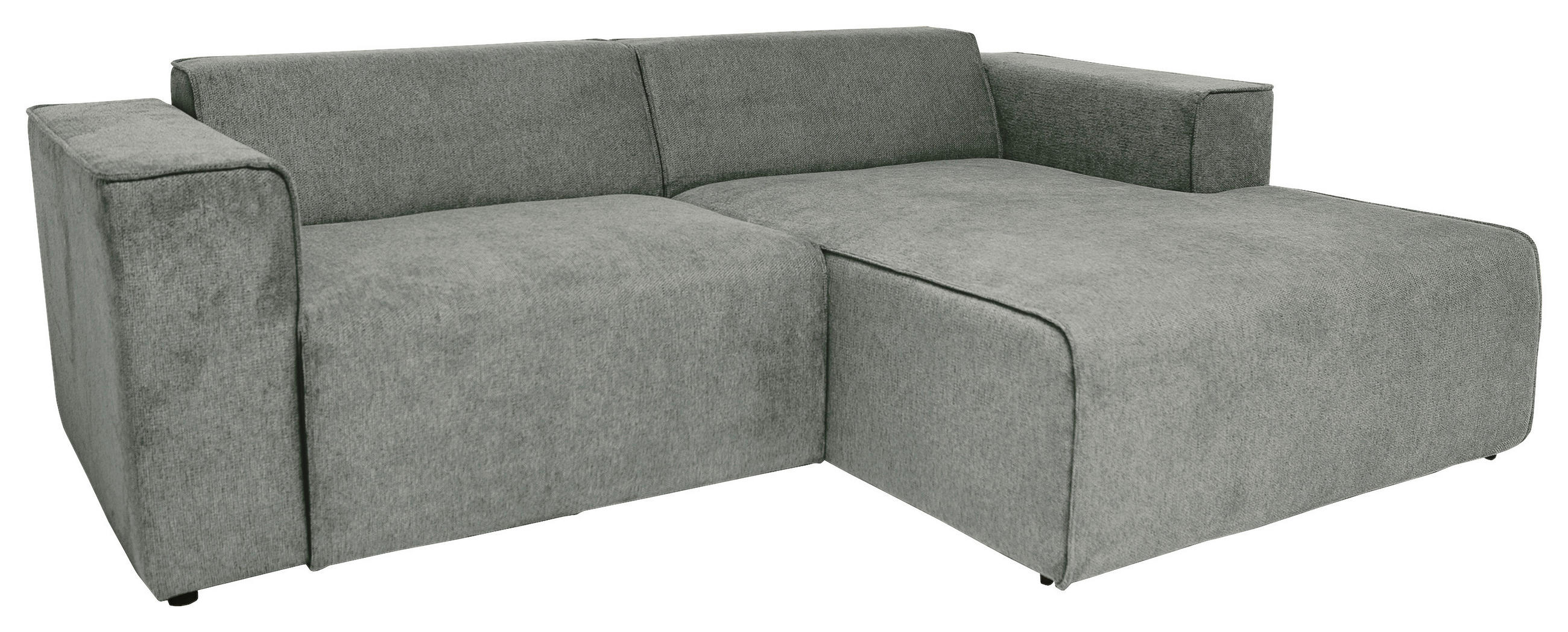 ECKSOFA Hellblau Struktur  - Schwarz/Hellblau, Design, Kunststoff/Textil (234/161cm) - P & B