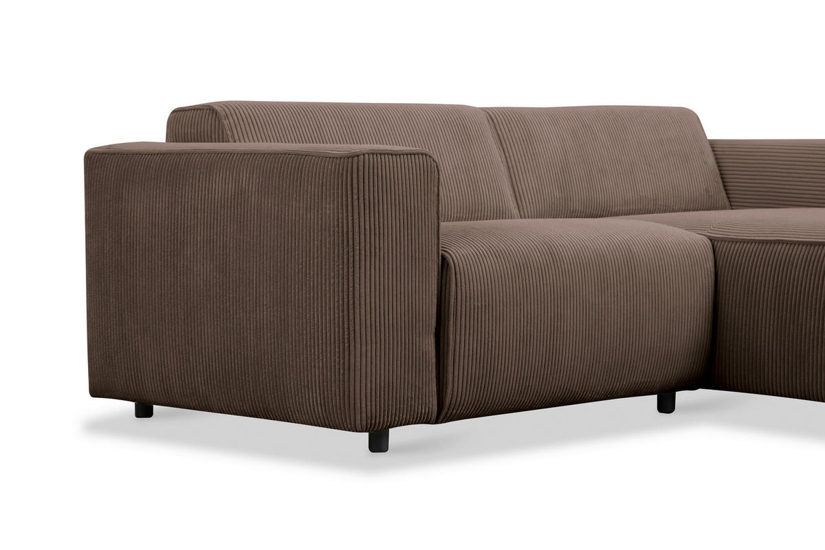 HÖRNSOFFA i manchester brun  - brun/svart, Design, textil/plast (234/161cm) - Livetastic