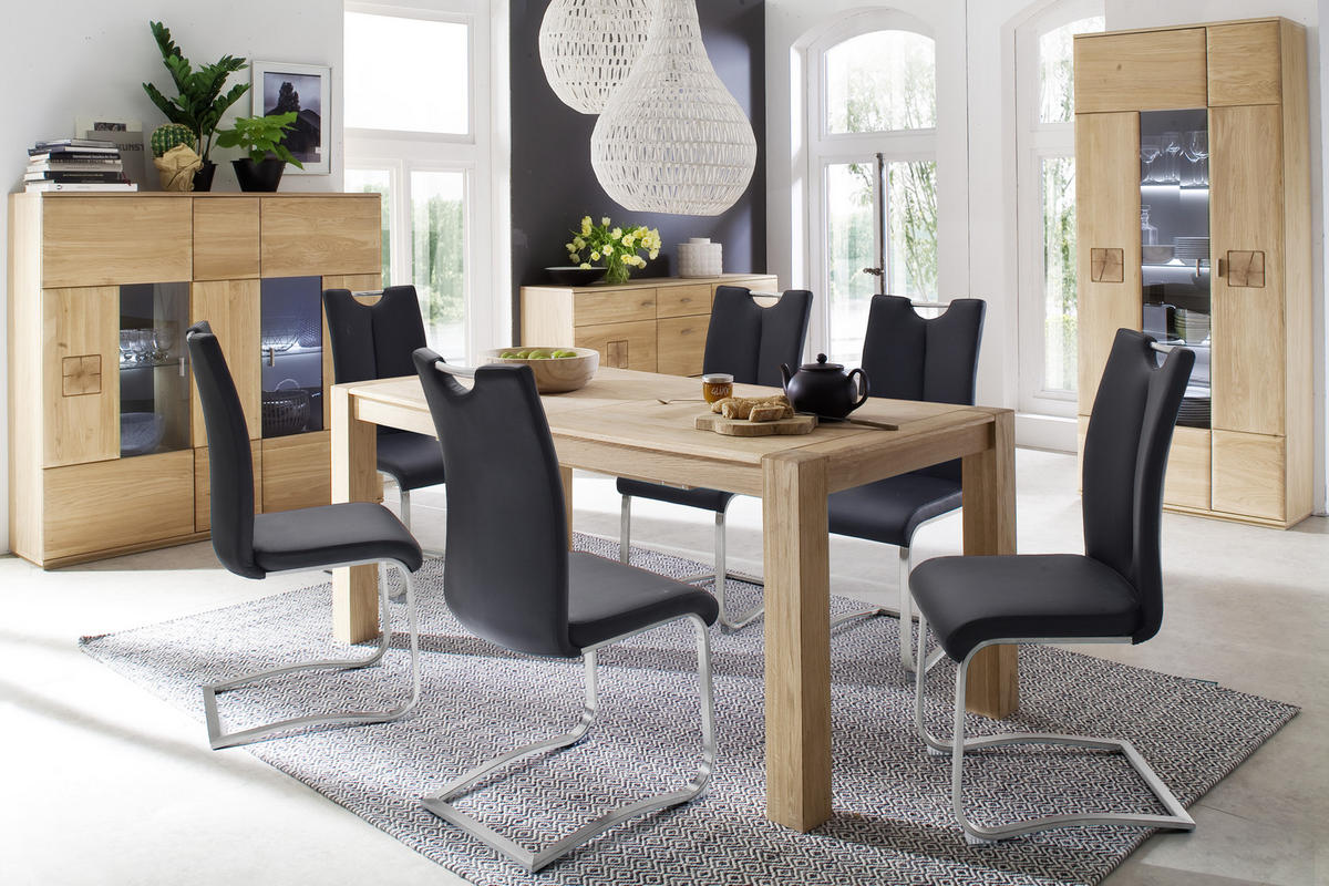 ESSTISCH 180-230/90/78 cm Eiche furniert, massiv Holz Eichefarben rechteckig  - Eichefarben, Design, Holz (180-230/90/78cm) - Livetastic