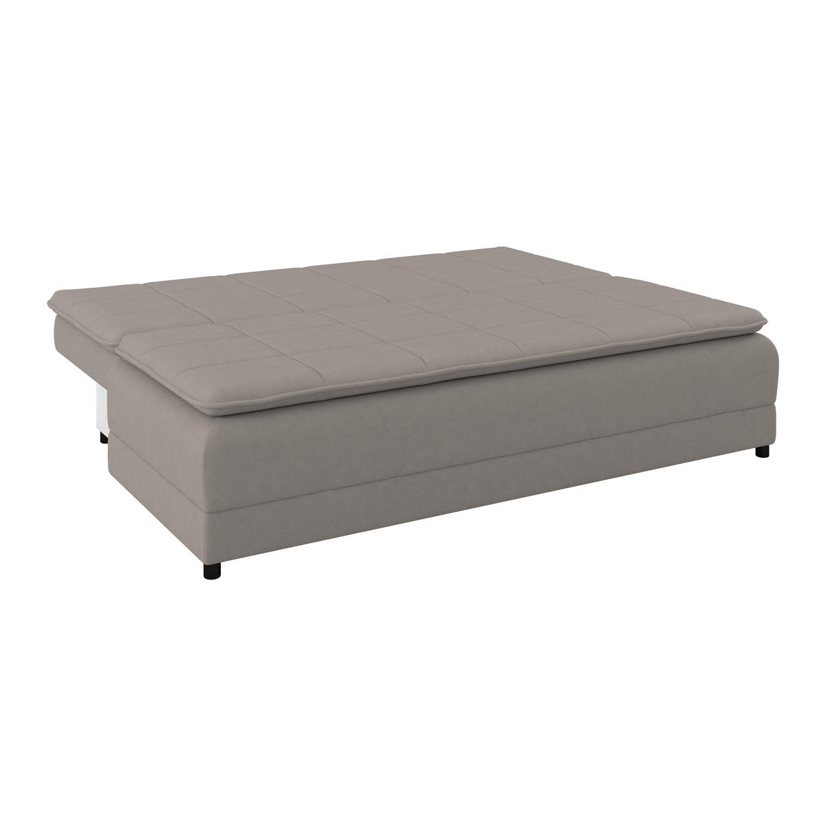 SCHLAFSOFA in Webstoff Taupe  - Taupe/Schwarz, Modern, Kunststoff/Textil (202/73-92/105cm) - MID.YOU