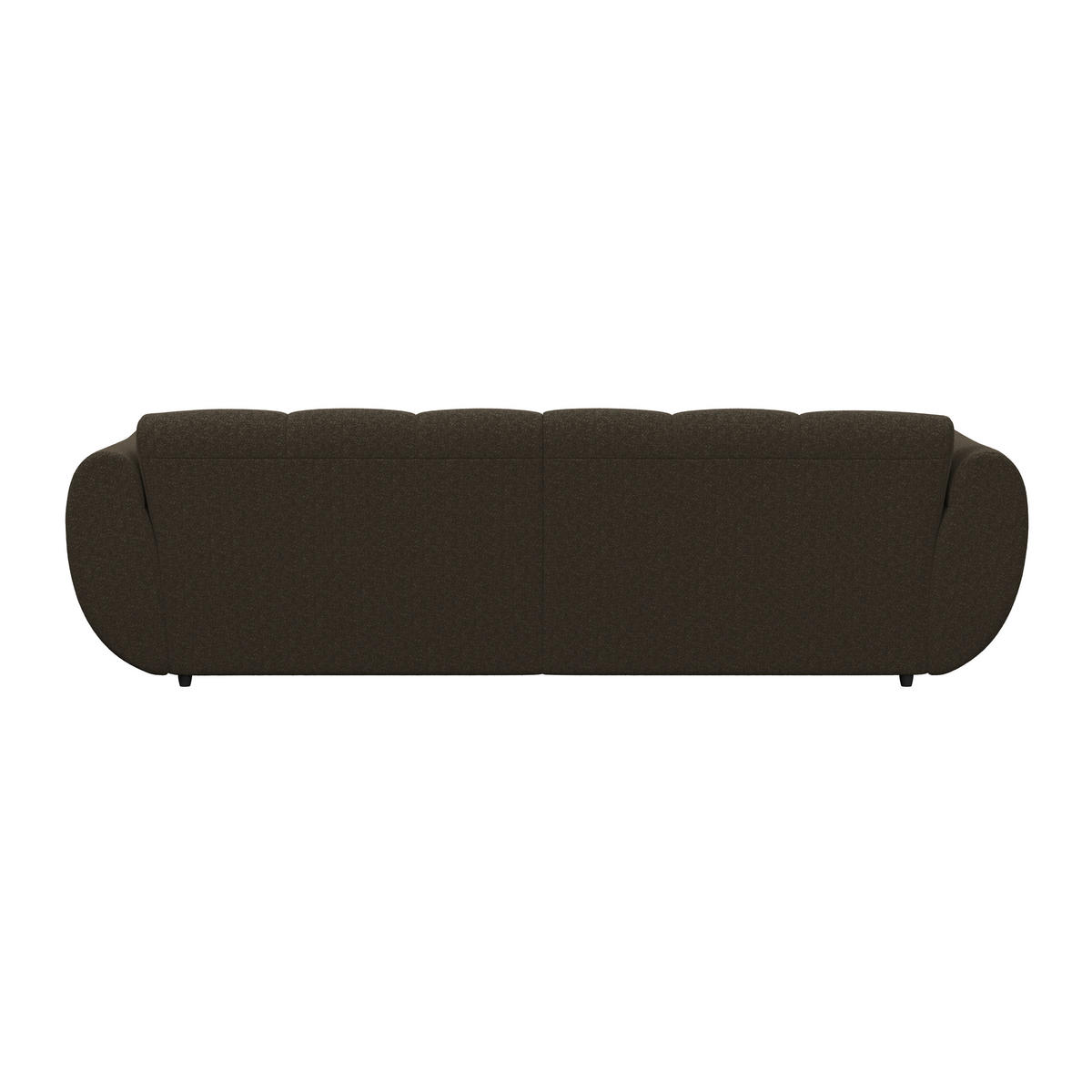 ECKSOFA Dunkelbraun Chenille  - Dunkelbraun/Schwarz, Trend, Kunststoff/Textil (280/178cm) - MID.YOU