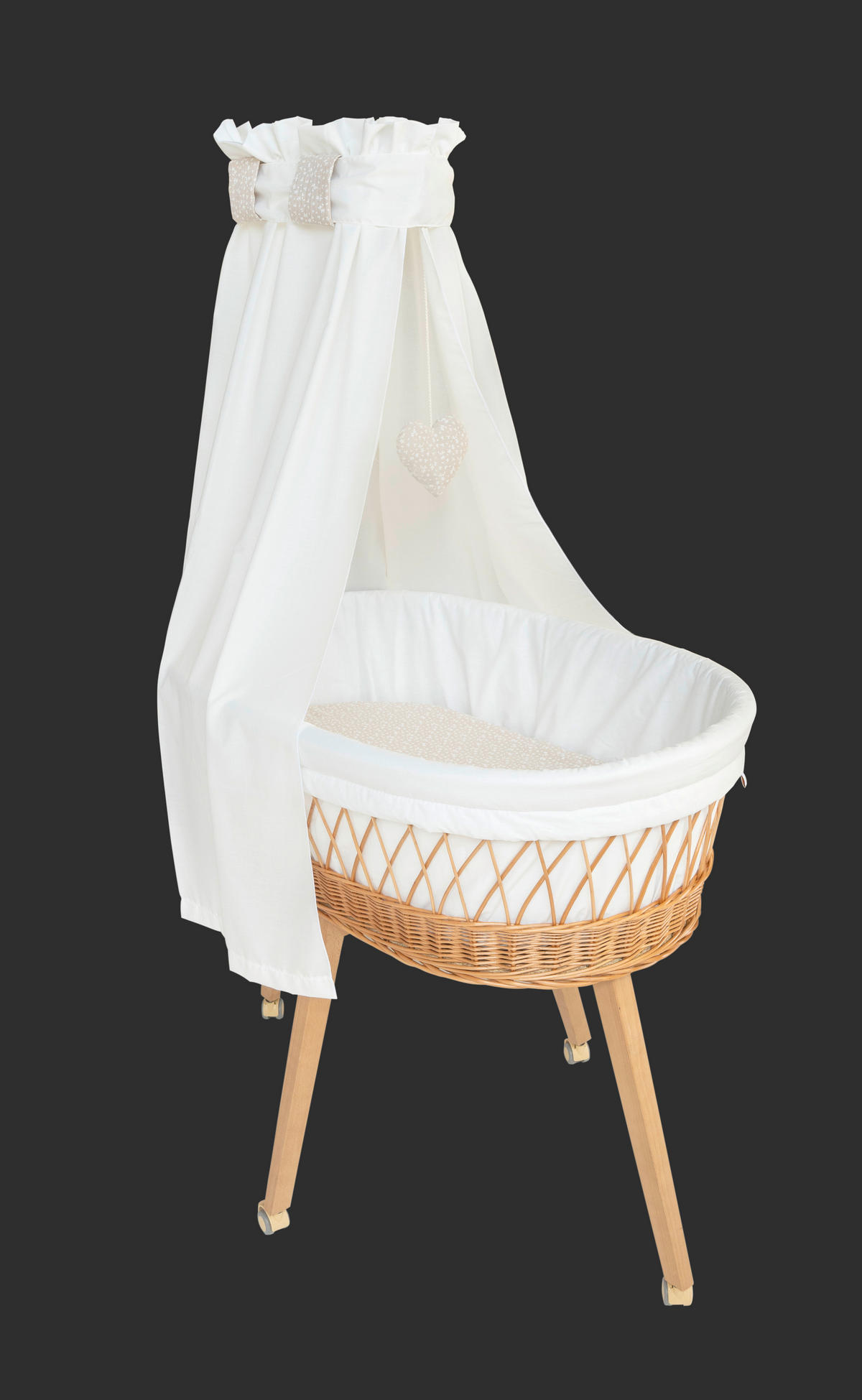 STUBENWAGEN-KOMPLETTSET Nature's Harmony Buche  Creme, Weiß, Buchefarben  - Buchefarben/Creme, Basics, Holz/Textil (60/167/100cm) - Mionido