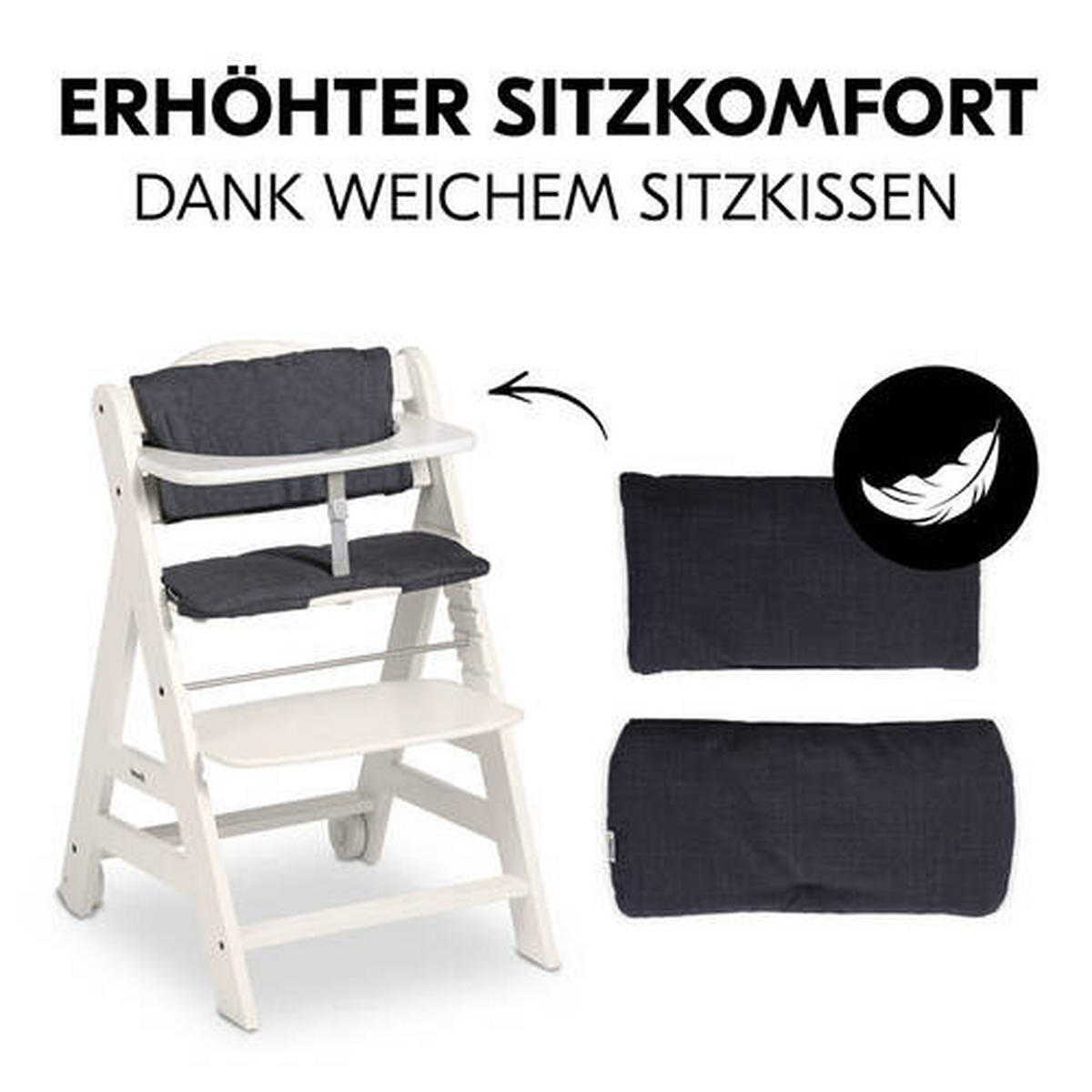 HOCHSTUHL Beta+ Weiß White  - Weiß, Basics, Holz (48/79/58cm) - Hauck