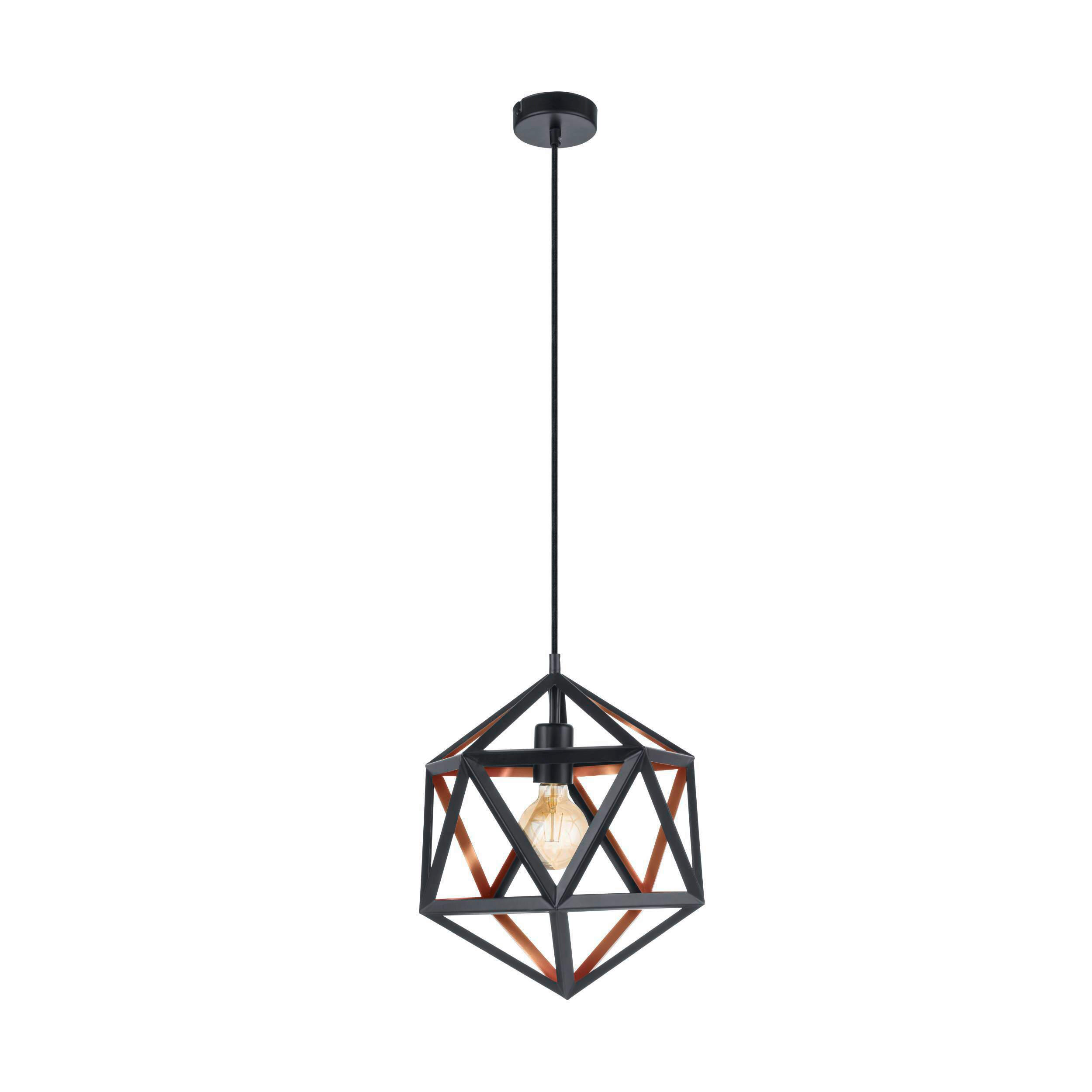 HÄNGELEUCHTE 30,5/110 cm    - Schwarz/Kupferfarben, Design, Metall (30,5/110cm) - Eglo