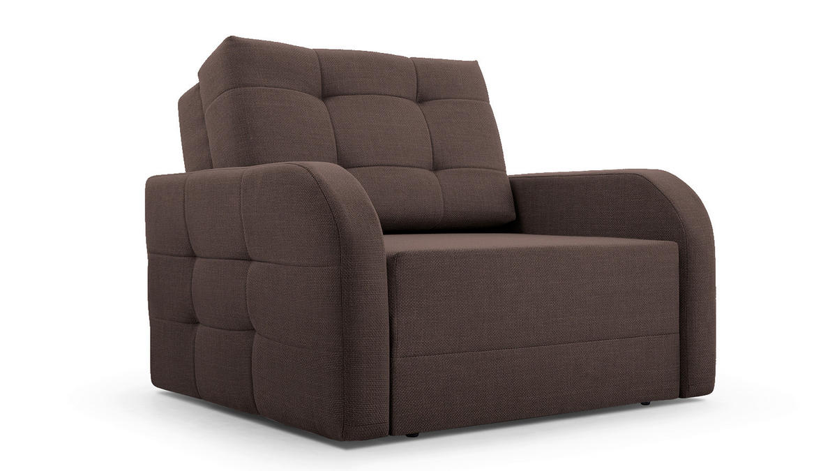 SCHLAFSESSEL ARIZONA 80 Braun  inkl.  - Schwarz/Braun, Design, Kunststoff/Textil (100/90/101cm) - MID.YOU
