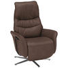 RELAXSESSEL in Leder Dunkelbraun  - Edelstahlfarben/Dunkelbraun, Design, Leder/Metall (78/117/89cm) - Himolla Komfortklass