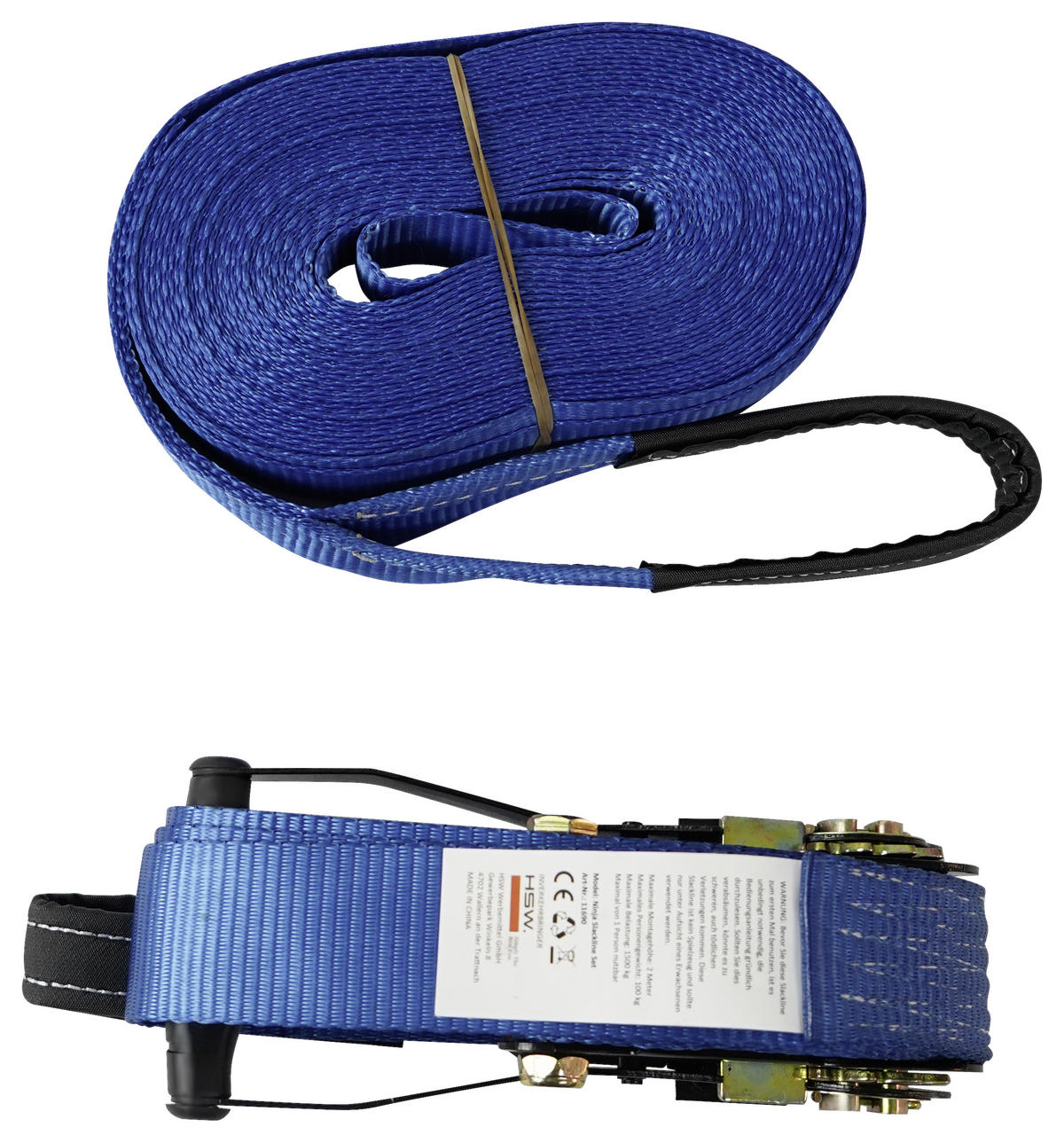 NINJA-SLACKLINE-SET PACOUR Blau  - Blau, KONVENTIONELL, Textil