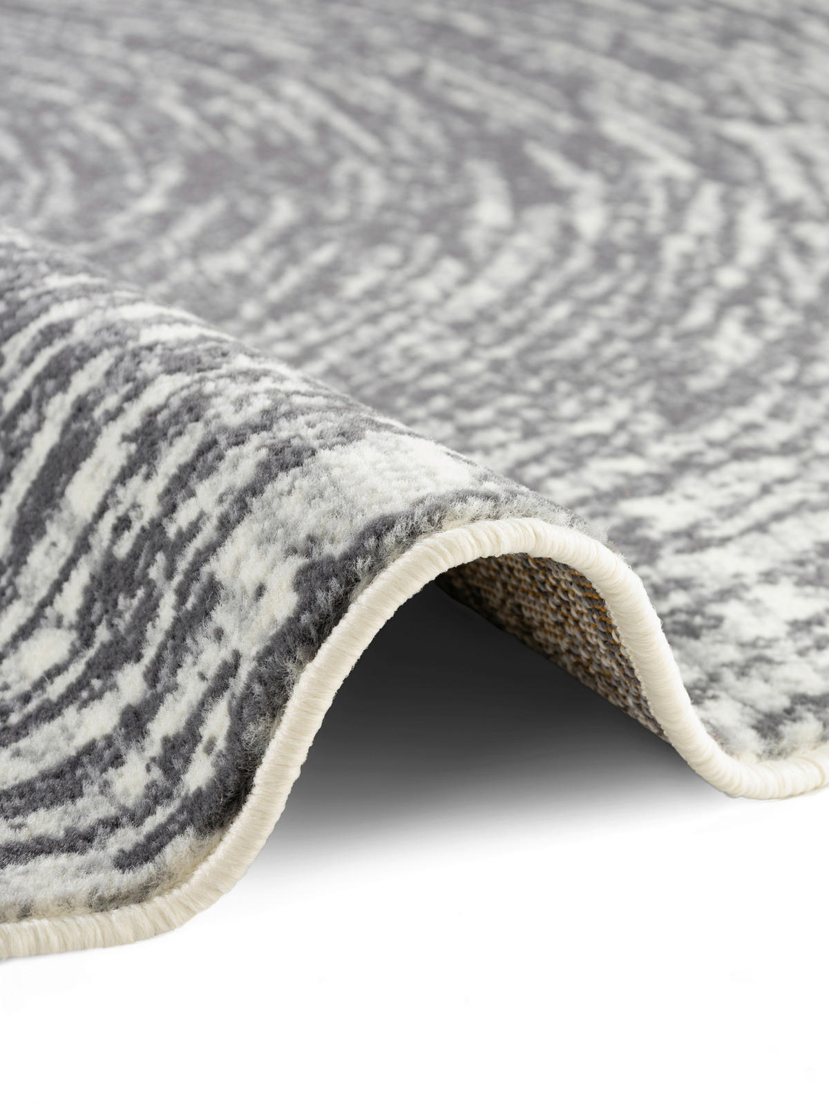 WEBTEPPICH 120 cm Gloria Creme, Grau  - Creme/Grau, Design, Kunststoff/Textil (120cm) - Novel