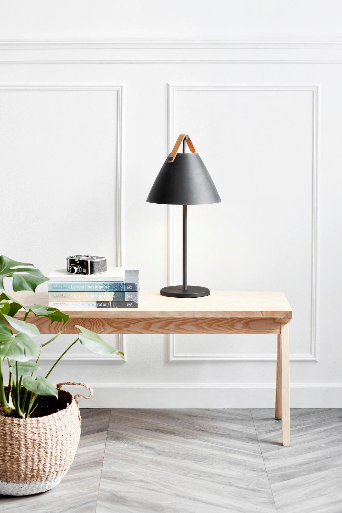 TISCHLEUCHTE Strap 55/25 cm  - Beigebraun/Braun, Design, Glas (55/25cm) - Nordlux
