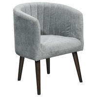 COCKTAILSESSEL Mikrovelours Dunkelgrau  - Dunkelgrau/Schwarz, Basics, Holz/Textil (61/82/58cm) - Livetastic