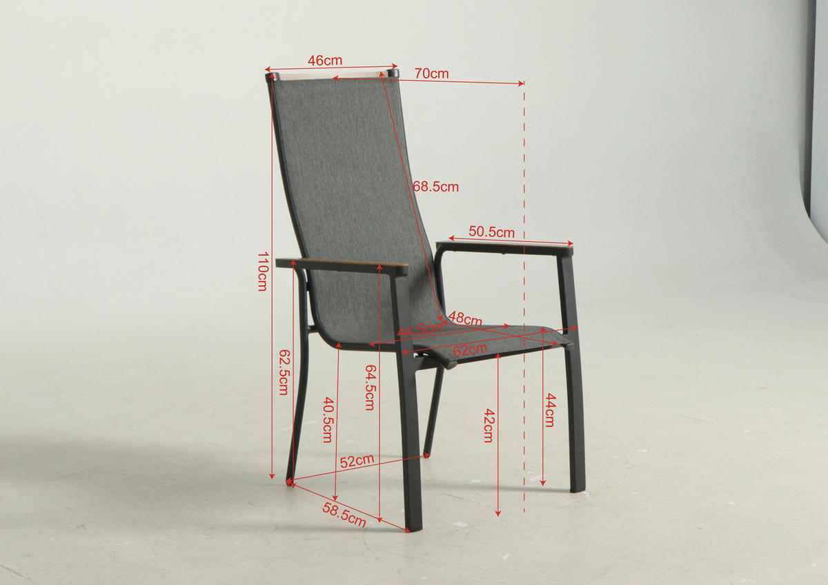 GARTENSESSEL - Naturfarben/Grau, MODERN, Textil/Metall (62/71/111cm) - Ambia Garden