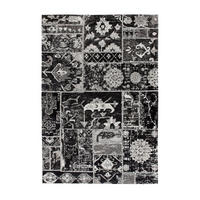 VINTAGE-TEPPICH  Wohnzimmer 80/150 cm Grau, Schwarz rechteckig  - Schwarz/Grau, Basics, Textil (80/150cm) - Kayoom