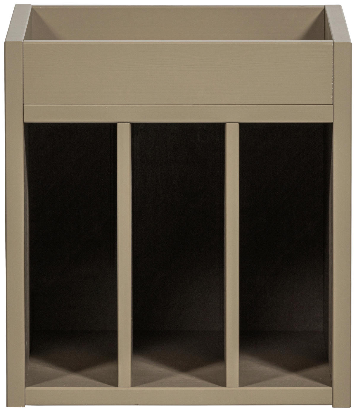 SCHALLPLATTENREGAL - Schlammfarben, Design, Holz (44/47/44cm) - Livetastic