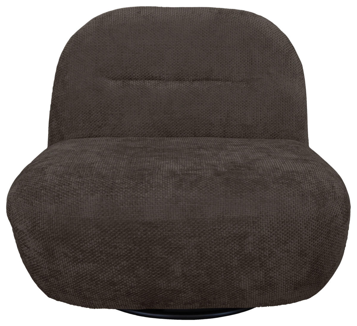 SESSEL in Struktur Mokka  - Schwarz/Mokka, Basics, Textil/Metall (85/74/85cm) - Livetastic