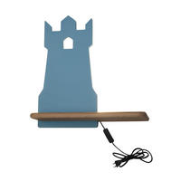 KINDERWANDLEUCHTE 27/12/28.5 cm   - Blau, Basics, Holz/Holzwerkstoff (27/12/28.5cm)