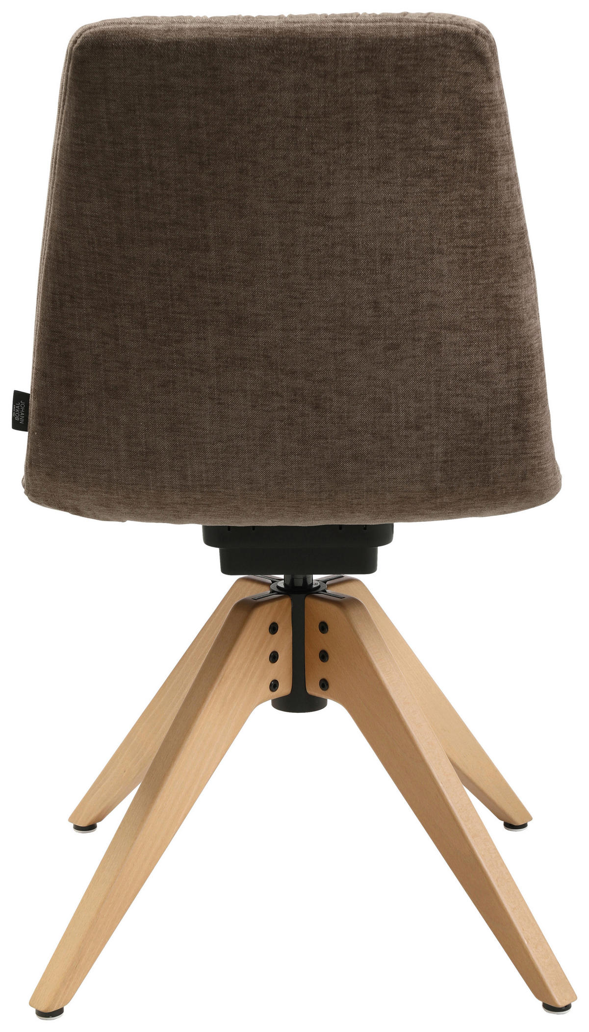 STUHL Flachgewebe Alufarben, Graubraun Buche Hartholz  - Eichefarben/Graubraun, Design, Holz/Textil (46/85-88/55cm) - Johann Jakob