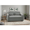 SCHLAFSOFA in Leinenoptik Dunkelgrau  - Dunkelgrau/Schwarz, Basics, Kunststoff/Textil (150/91/85cm) - P & B