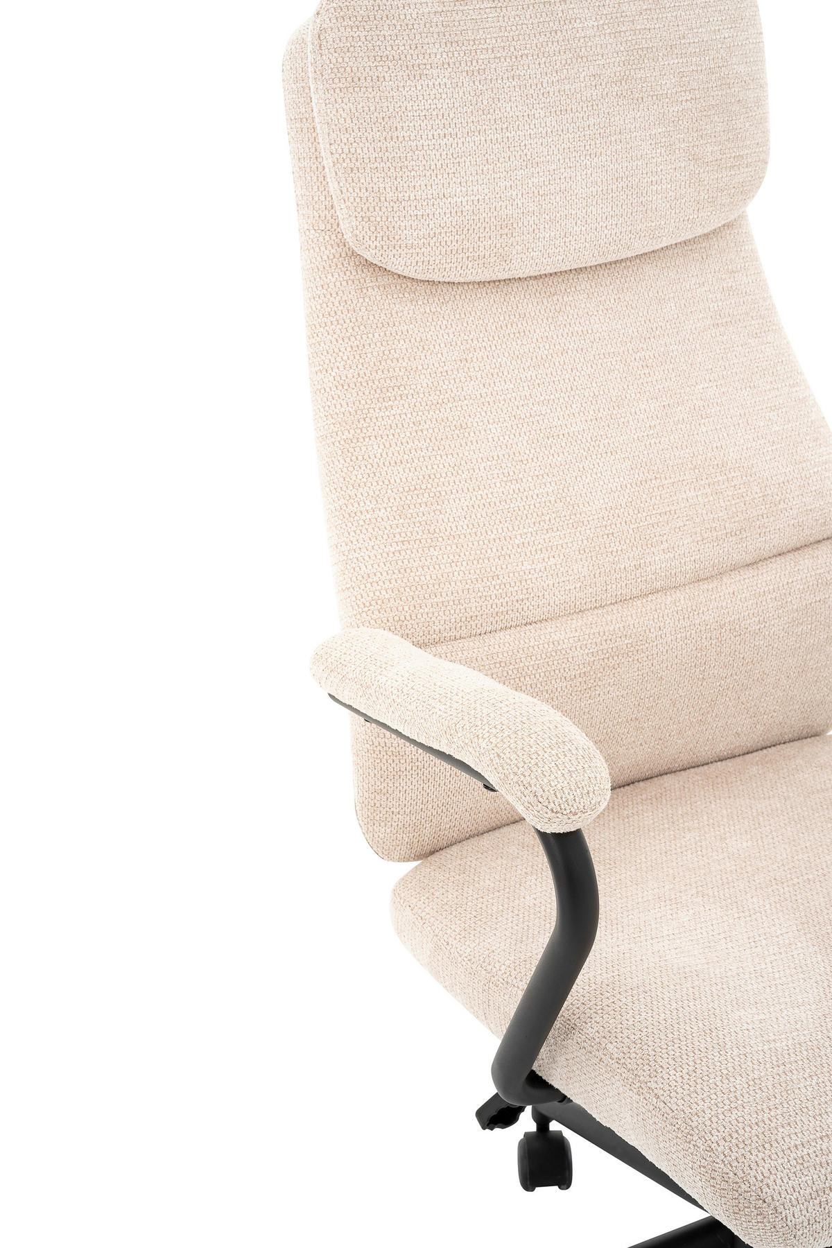 CHEFSESSEL Webstoff Creme, Schwarz  - Creme/Schwarz, MODERN, Kunststoff/Textil (60/108-116/67cm) - MID.YOU