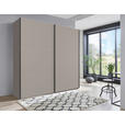 SCHWEBETÜRENSCHRANK in Sahara - Schwarz/Sahara, KONVENTIONELL, Holzwerkstoff/Metall (250/236/65cm) - Hom`in