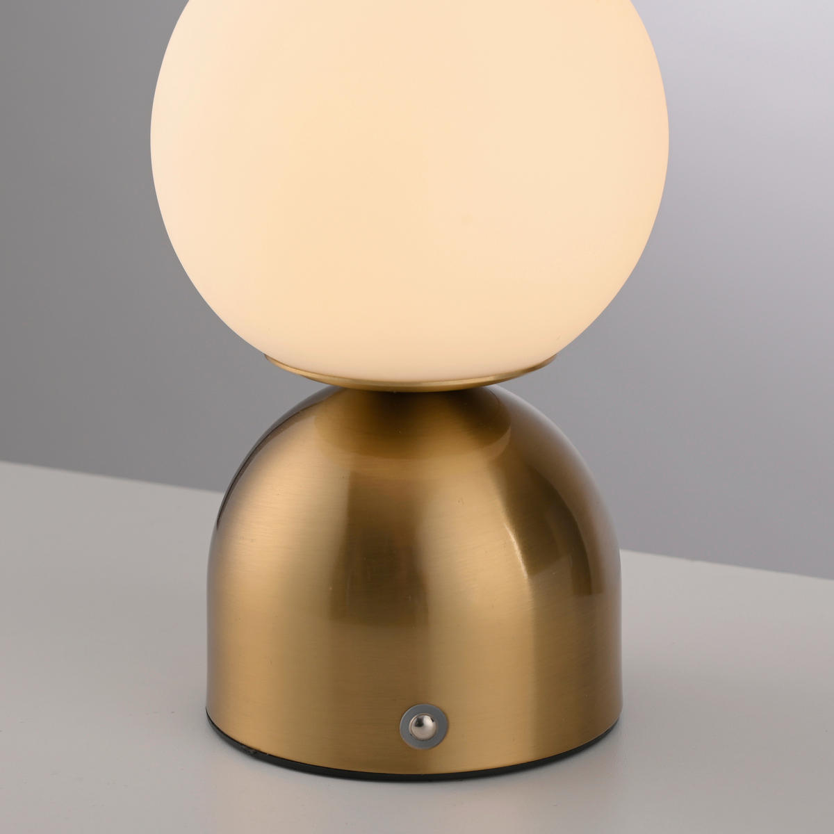 AKKU-TISCHLEUCHTE SW RUDI 12/12/20 cm   - Goldfarben, Design, Glas/Kunststoff (12/12/20cm) - Schöner Wohnen